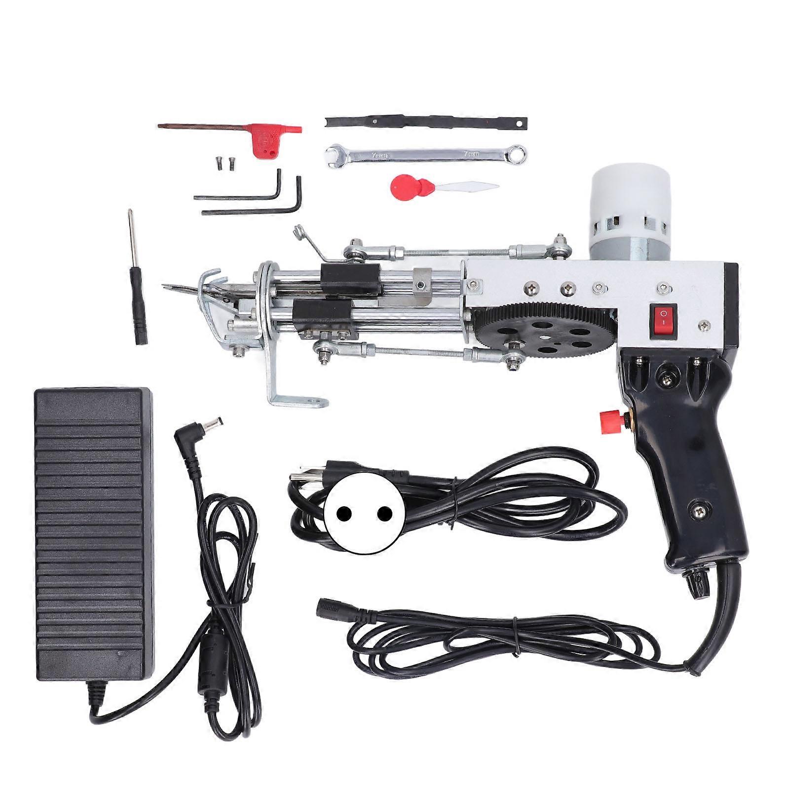 Tufting Gun Black Overvoltage Overcurrent Protection Simple Operation Tufting Gun Kit for DIY Tapestries 100240V EU Plug