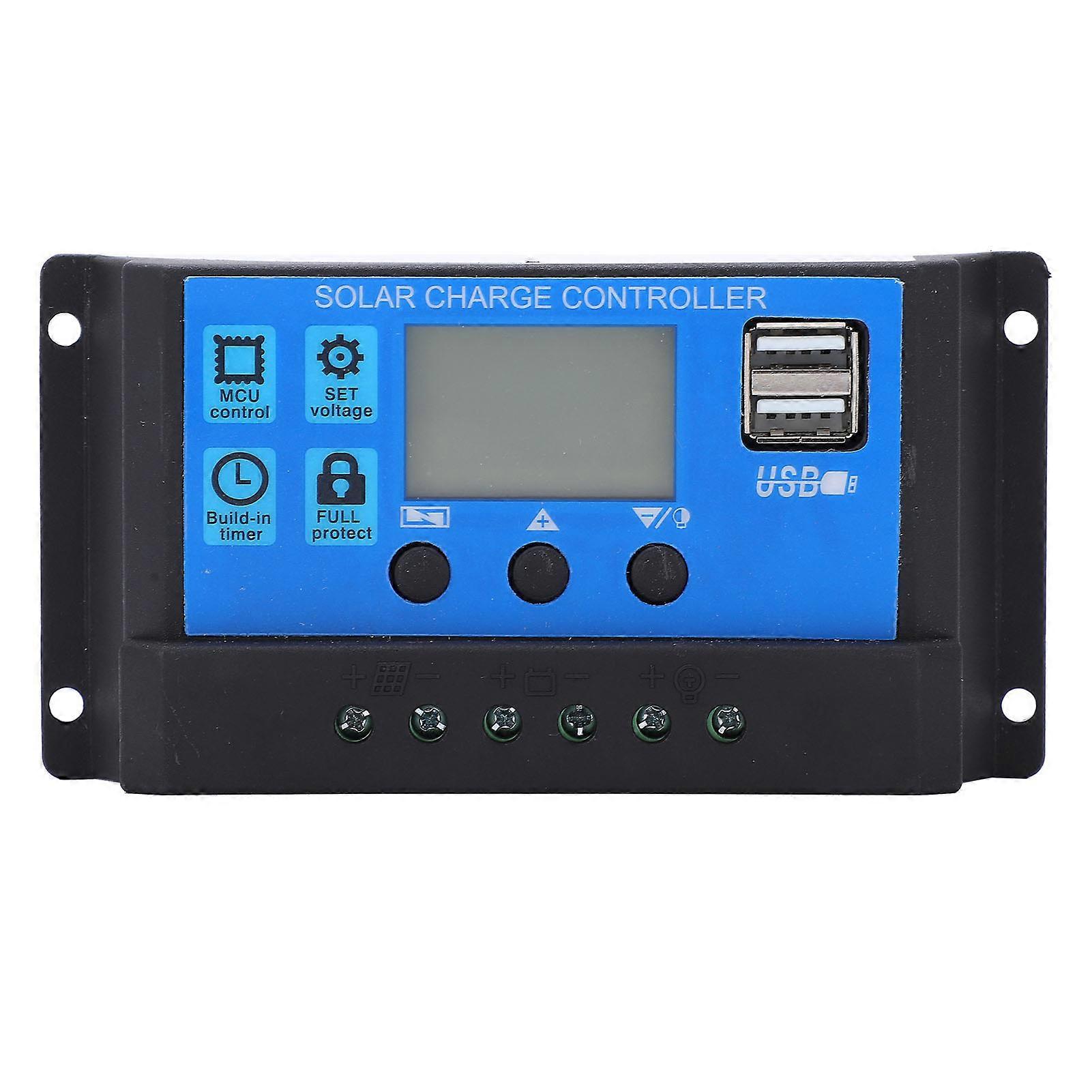 Auto Solar Charge Controller MPPT PMW Large Power 5V 3A USB Output LCD HD Display