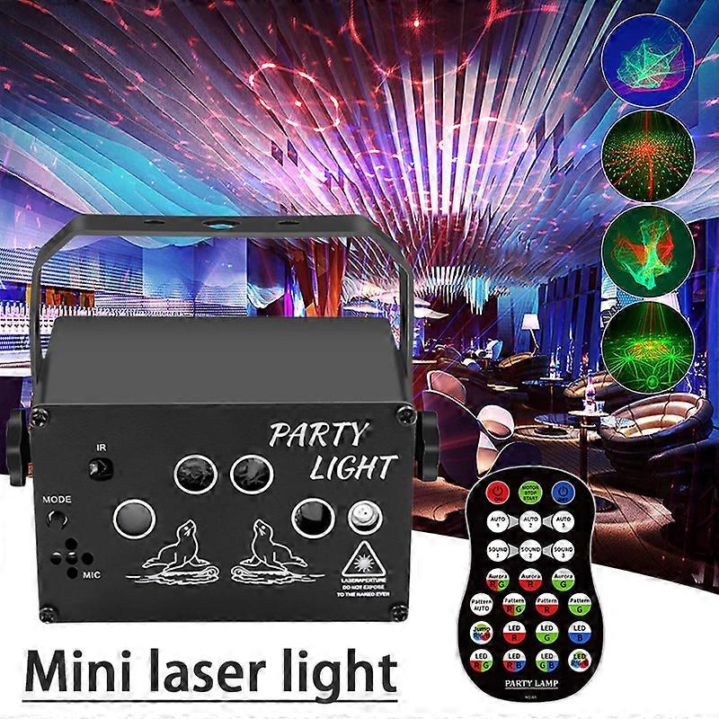 Party Light 3D Effect Aurora-Like Stage Laser Projector Light LED Remote Control Disco Lights for