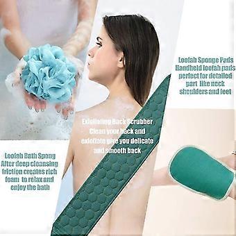 Shower Back Scrubber with Exfoliating Gloves