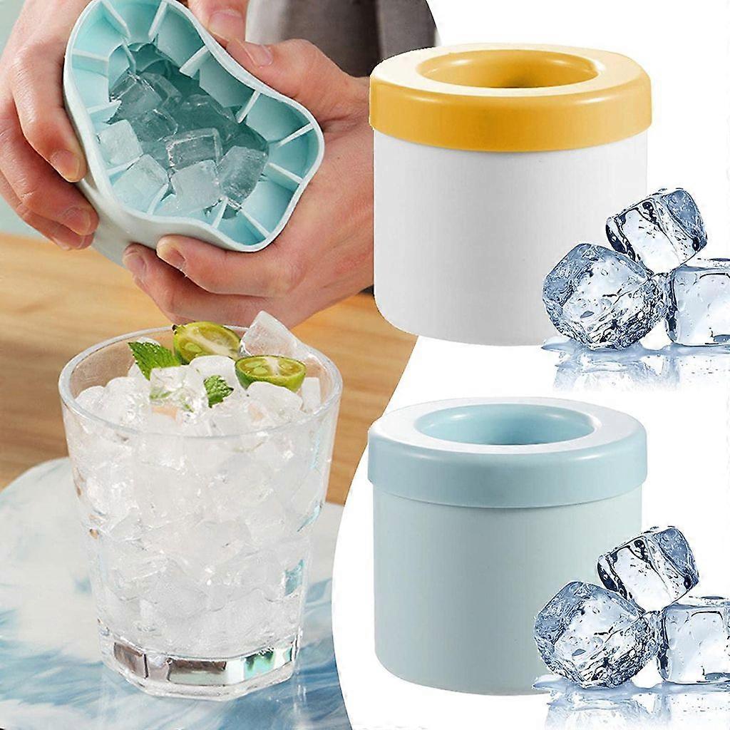 2x cylindrical ice tray silicone ice maker cup
