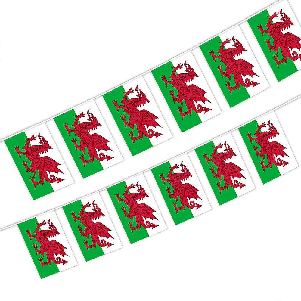 Wales bunting flags 14*21cm 20pcs/set Wales string Triangular Flag Buntings Festival Party Holiday