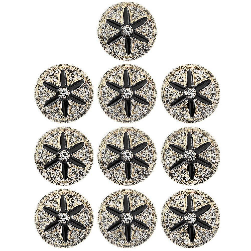 1 Set 10 Pcs 25MM Metal Buttons Overcoat Woolen Coat Clothes Round Buttons Z