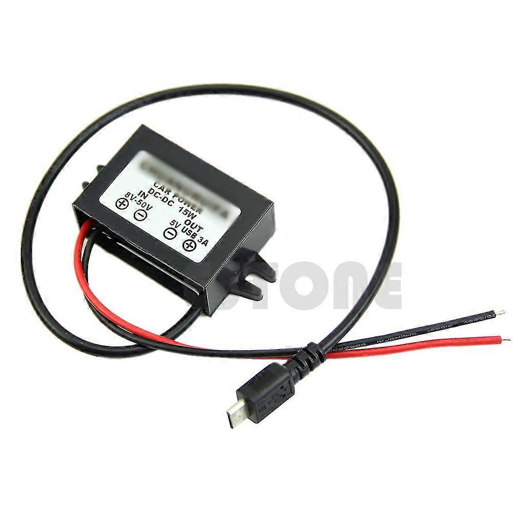 מודול ממיר אספקת חשמל DC DC 8-50v ל-5v יציאת מיקרו USB 12v/24v ל-5v
