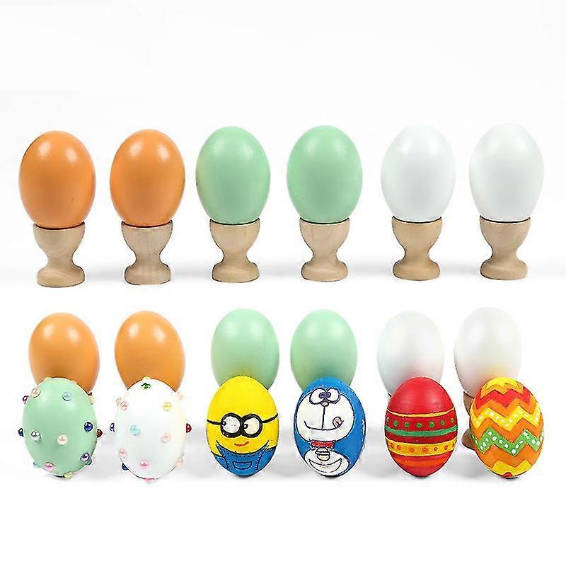 Diy Xmas Craft Easter Breakfast Boiled Egg Wooden Egg Eggs Cup Holder
