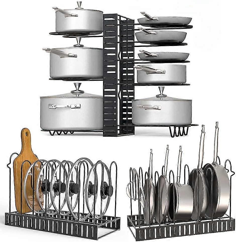 8+ Pots & Pans Organizer With 2 Diy Methods Adjustable Kitchen Cabinet Pantry Cover Cutlery