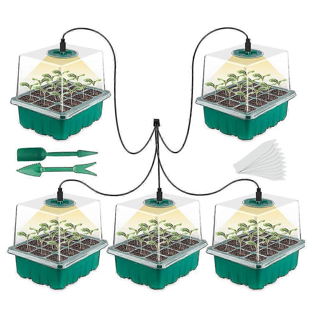 Seed Tray Kit, Germination Kit Seed Kit With Humidity Dome And Base For Greenhouse Grow
