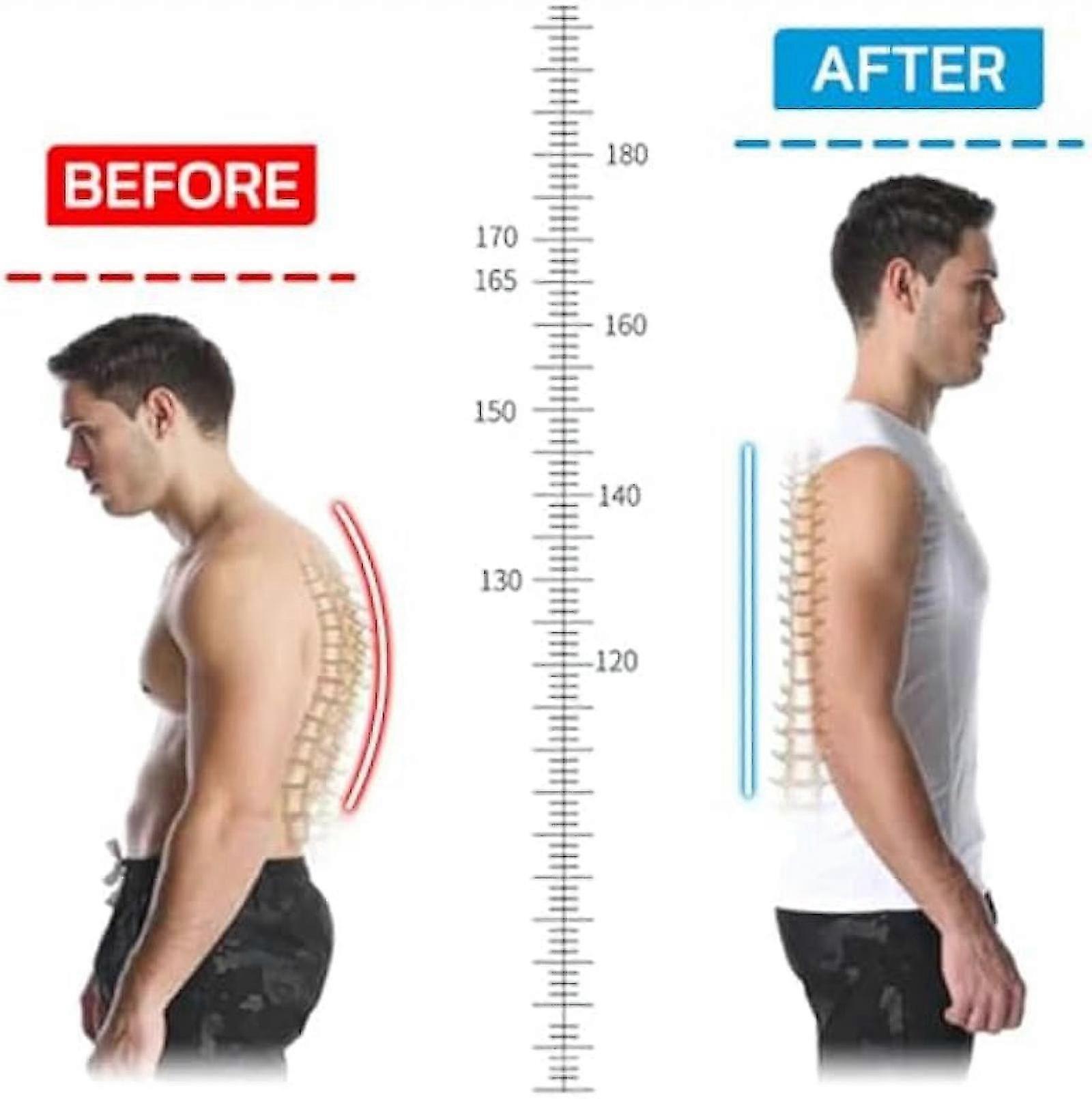 Gilet Correcteur De Posture Homme - Tourmaline, Respirant, Séchage Rapide - Pour Fitness, Yoga, Dos Droit - 5