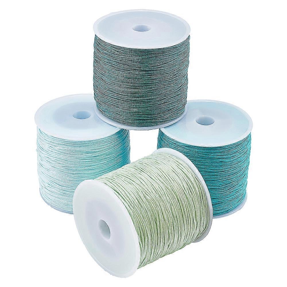Nylon Thread Nylon String for Beading Jewelry Making Mixed Color 0.8mm about 100m/roll 4 colors 1roll/color 4rolls