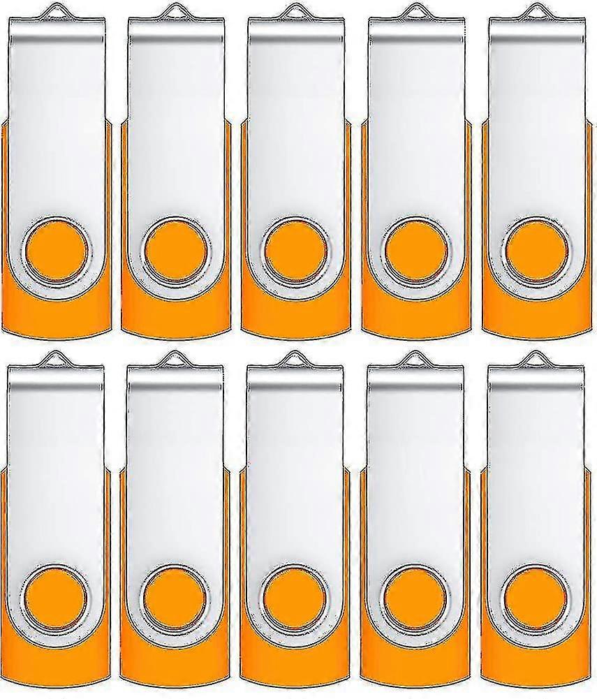 4gb Usb Stick 10 Pack, Usb 2.0 Data Stick With Usb Stick Bag Rotating Foldable