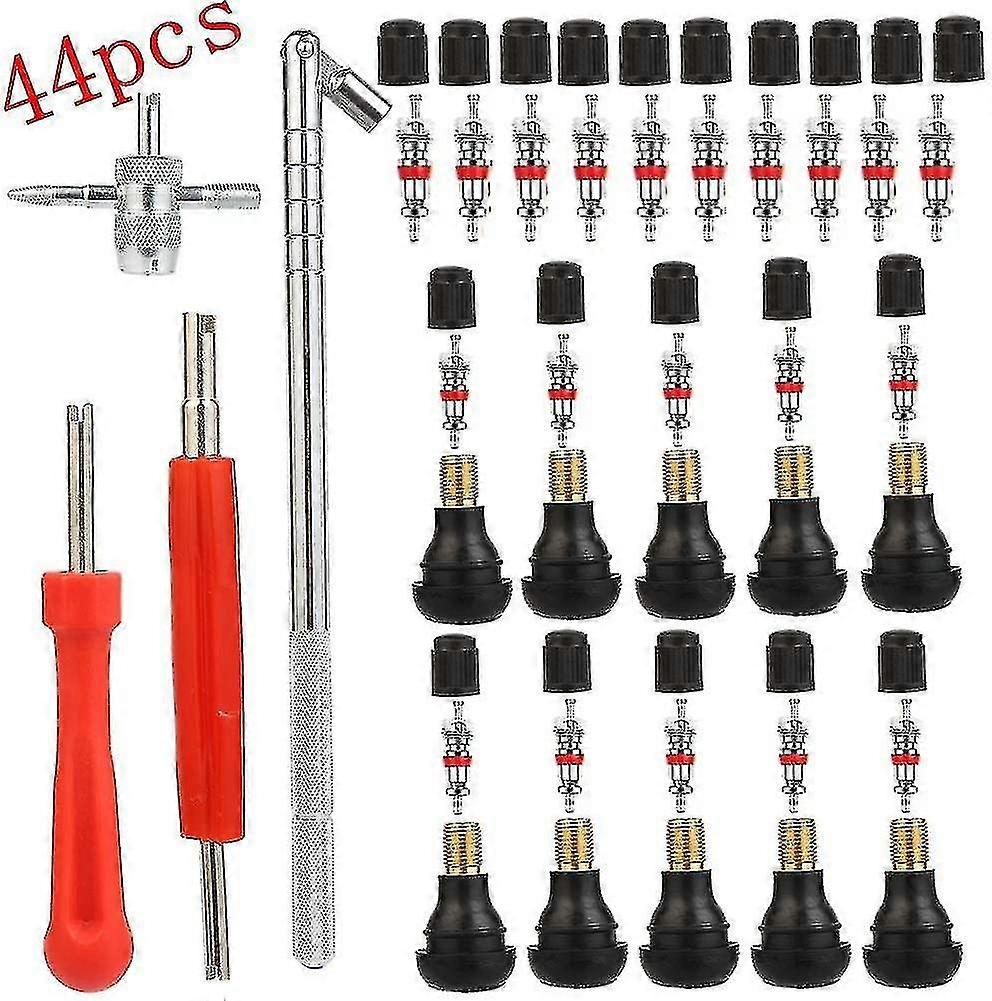44pcs Tire Valve Remover Tool, Tire Valve Core Remover For Car, 10pcs Valve Core