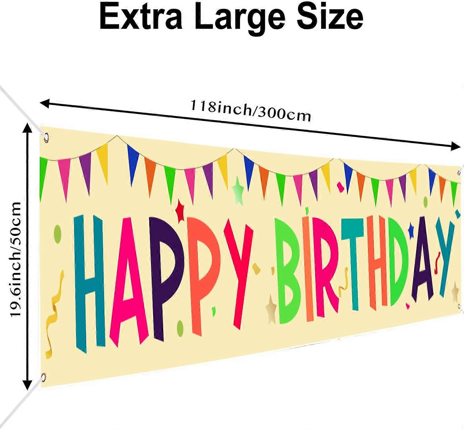 Large Fabric Happy Birthday Yard Decorations