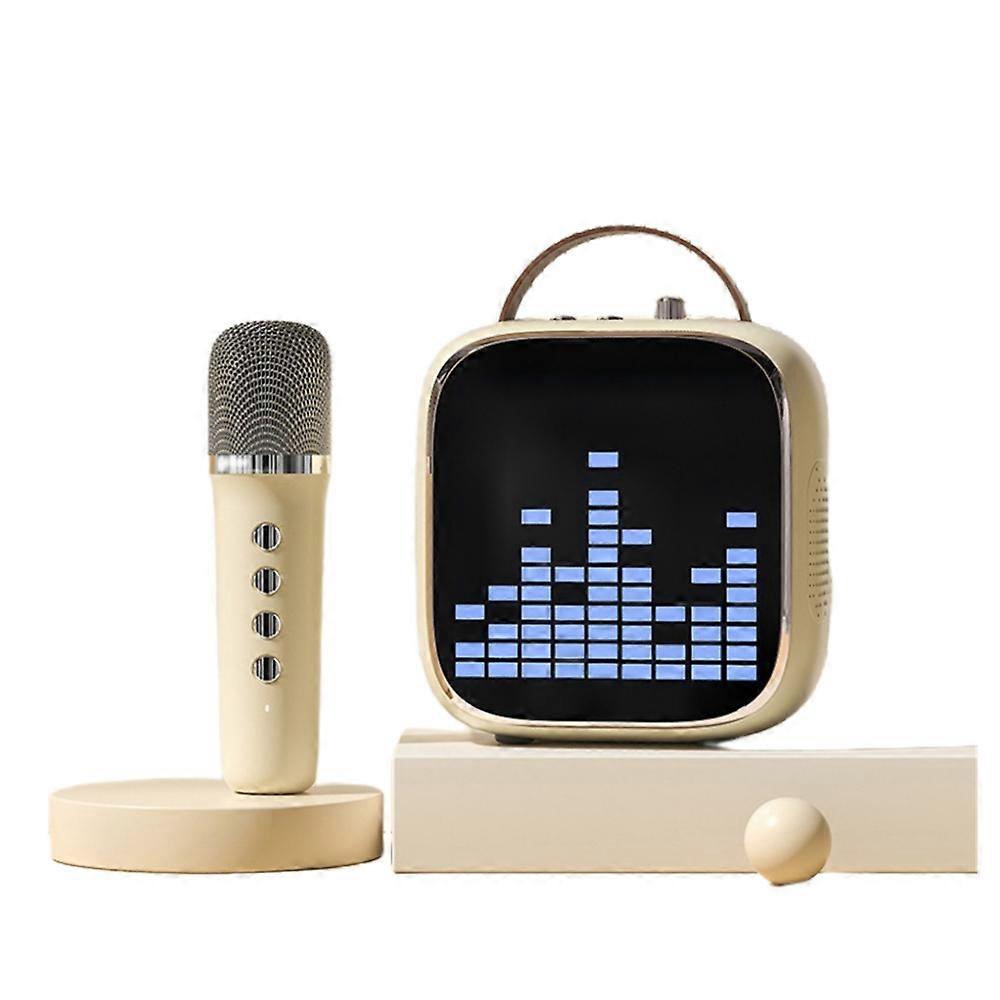 Sıcak Mini Ev Karaoke Makinesi Taşınabilir Bluetooth 5.2 PA Hoparlör Sistemi 1-2 Kablosuz Mikrofonlar Ev Aile Çocuk İçin Şarkı Söyleme