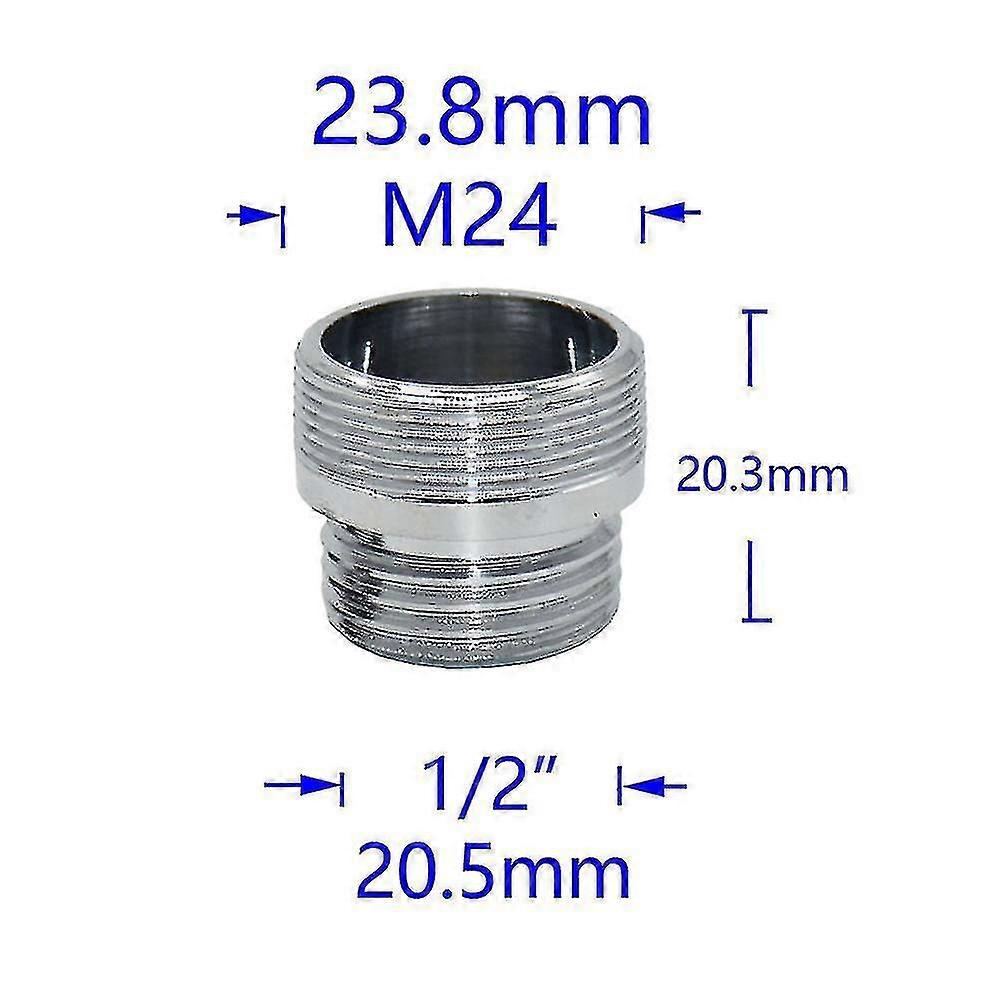 Brass 1/2" To M22 M24 M14 M20 Thread Connector Garden Household Faucet Adapter Durable Joint Coupler Fittings 1pc-YuJia