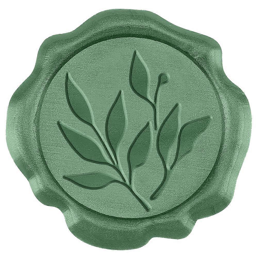 50Pcs Leaf Wax Seal Stickers Envelope Seal Stickers Wedding Invitation Envelope Seals Self Adhesive Stickers for Party Invitation Wrapping Sea Green 1