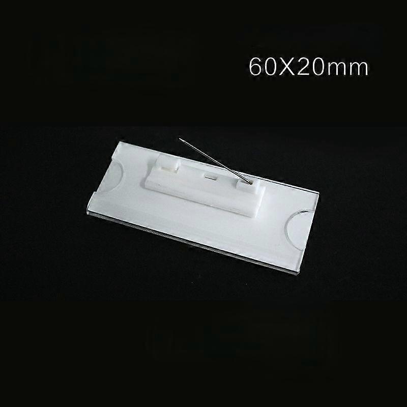 Vogue Replaceable Work Card Universal Wide Mouth Pin Name Tag Reusable Transparent Hanging On Clothes Acrylic Card Insertion Che