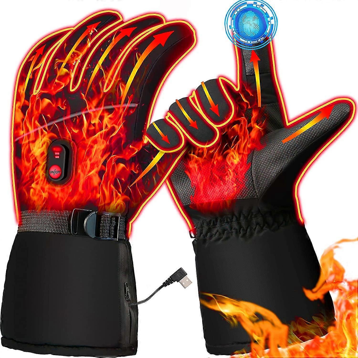 Heated Gloves Rechargeable Electric Battery Heating Gloves Touchscreen Heated Gloves