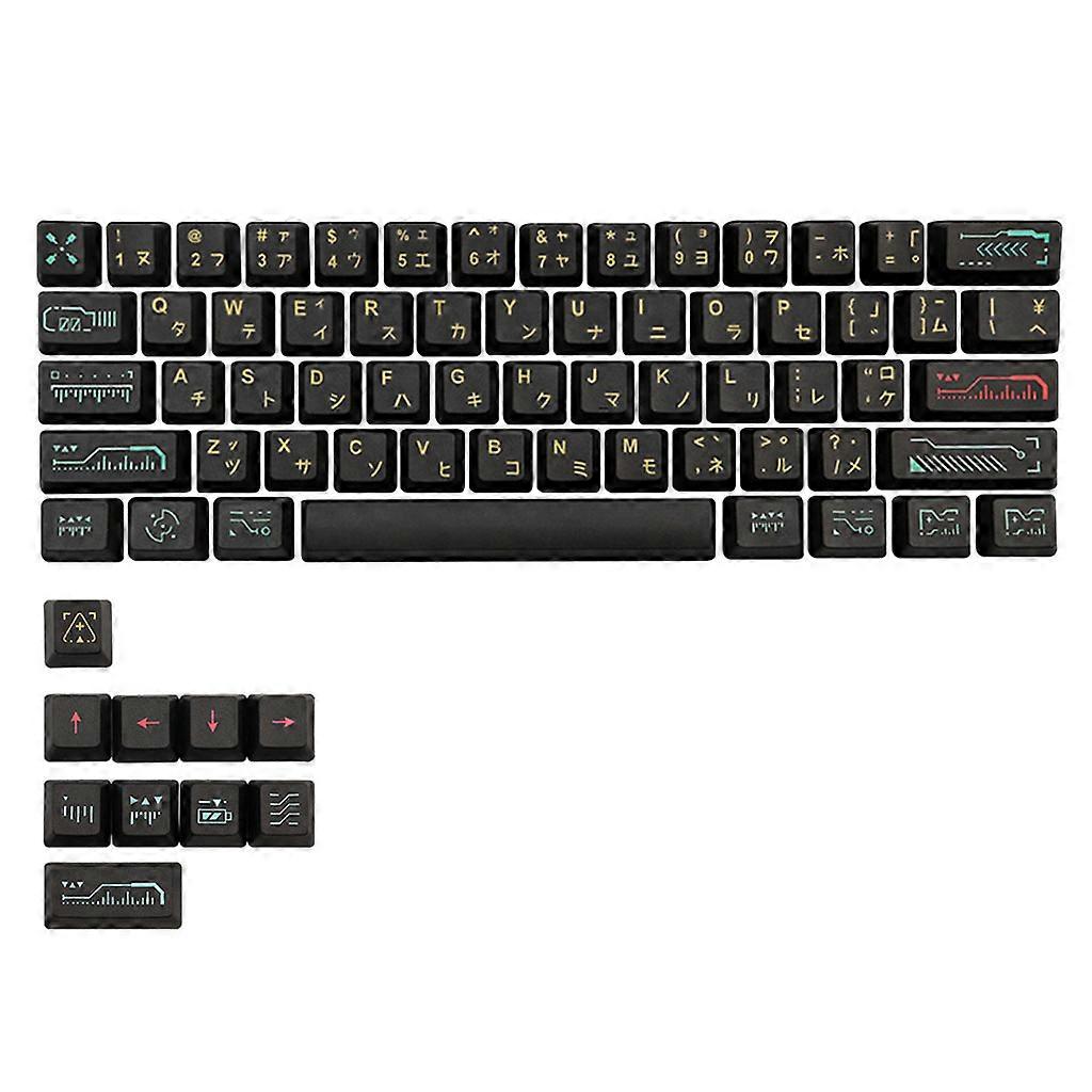 71 Keys Keycap Dye Sublimation OEM Profile Mechanical Keyboard Keycap for RK61 Gans Alt61 Anne Pro GH60 iquix F60 GK61