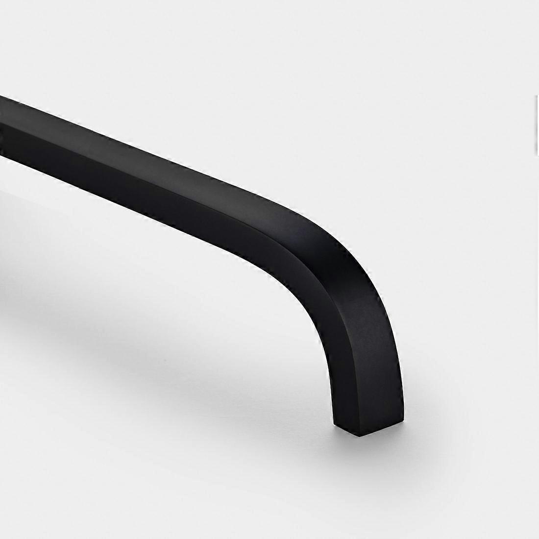 Brass Curved Cabinet Handles in Black - 128mm