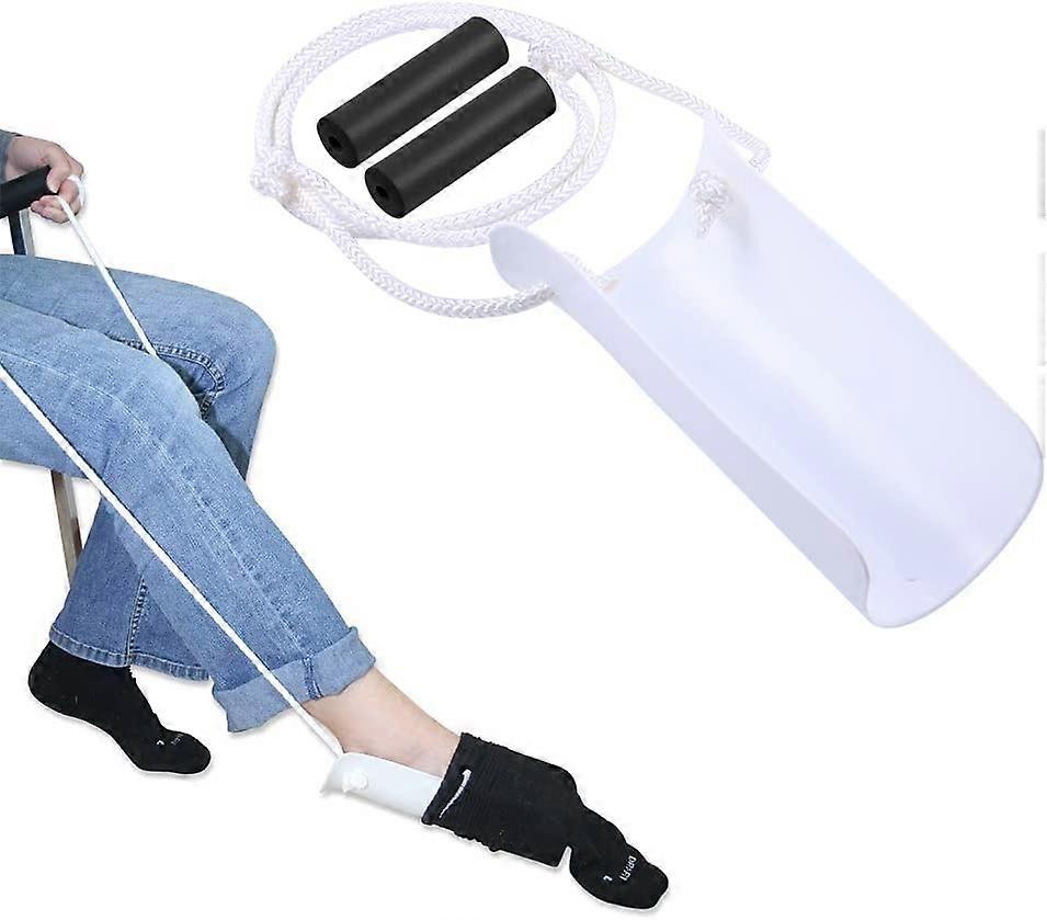Sock Aid, Stocking Assist Slider for Seniors Elderly with Foam Handles (Standard Style)