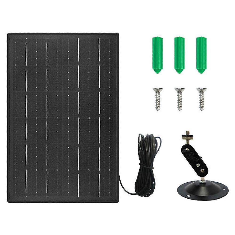 IP090 10W 360 Degree Rotating Solar Panel for Monitor Camera with Type-C Plug (Without USB Port)