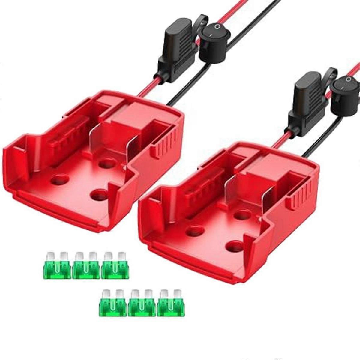2 Packs Power Wheels Adapter for Battery Adapter Power Wheels Battery Converter Kit with Fuse