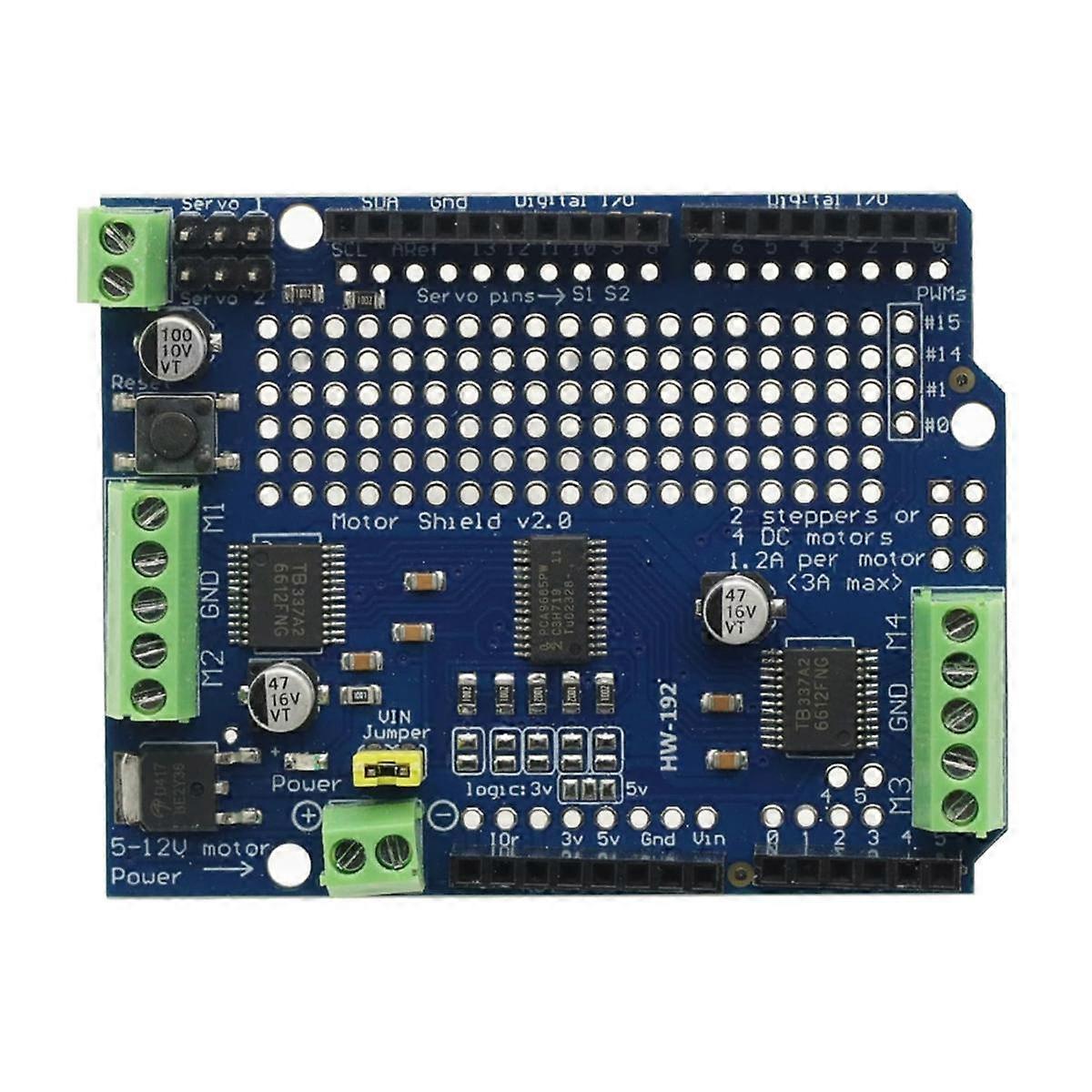 TB6612 Mosfetový krokový motor PCA9685 standardní IIC I2C PWM štít servopohonu V2 pro robota PWM R3