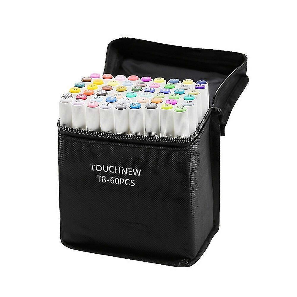 Touchnew T8 Alcohol Marker Pen With Dual Tip Sketching Art Markers Set Round Pen For Kids Adults Coloring Painting