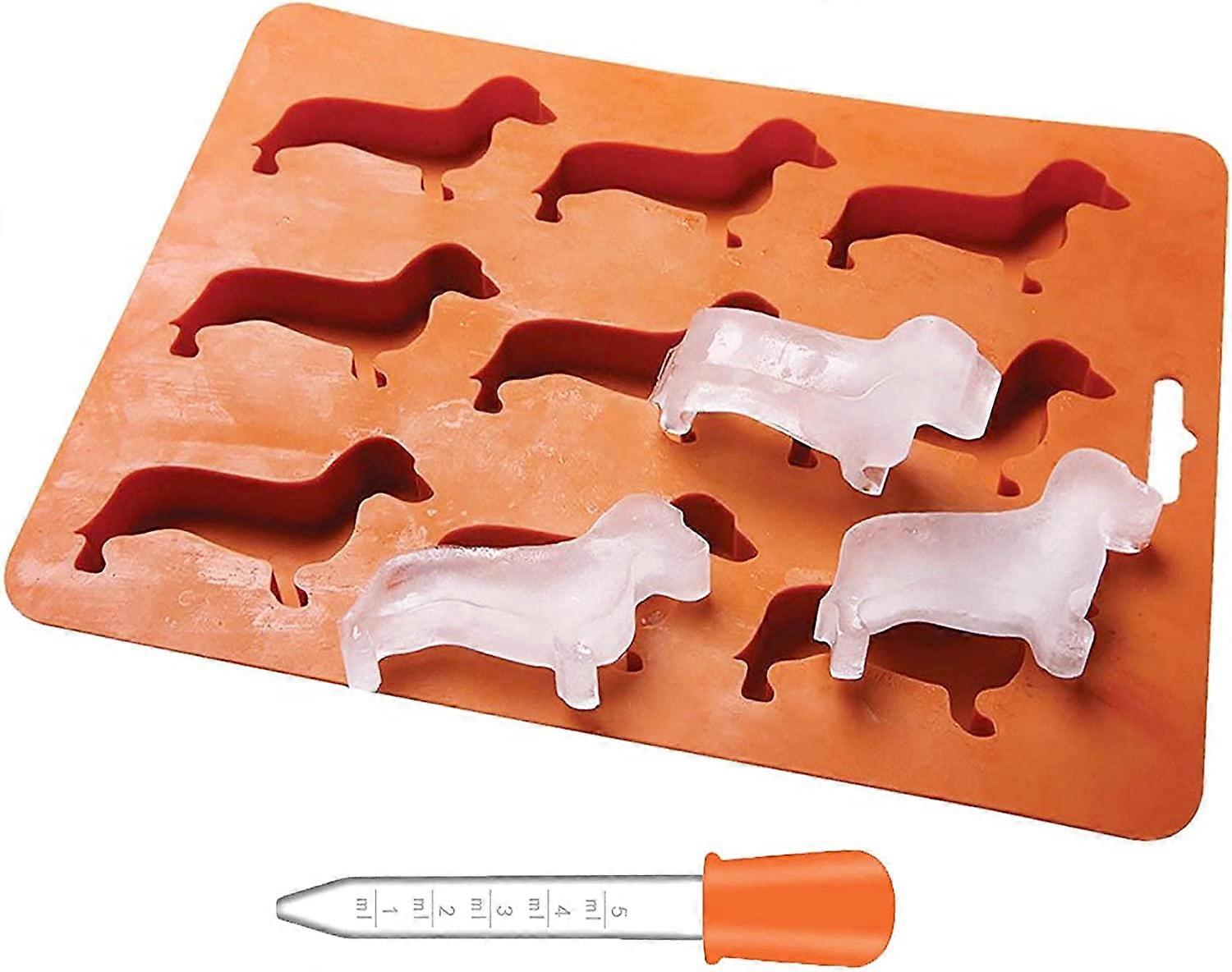 achshund Dog Shaped Silicone Ice Cube Molds and Tray