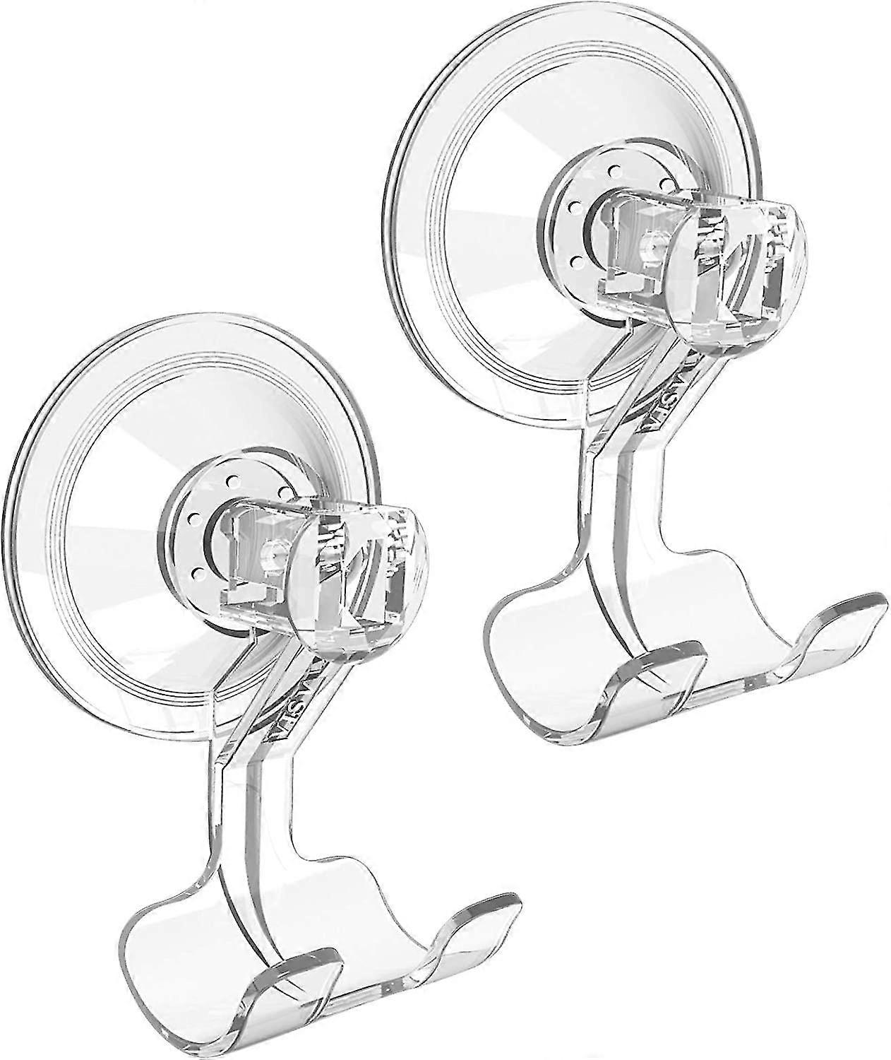 Razor Suction Hooks,reusable Bathroom Shower Wall Hooks For Towel Decorations-2 Packs