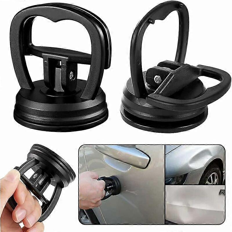 2pcs Car Dent Removal and Repair Tool with Suction Cup, for Window Door Handle Mirror Granite Lifting Moving Objects (2.25inch) Black
