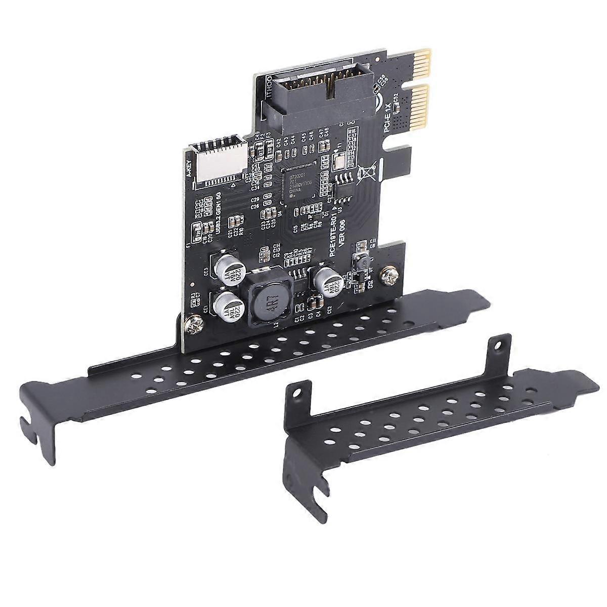 PCI-E 1X To USB 3.2 GEN1 5Gbps 20Pin Front Panel Header (To Type-C Front Panel Header) Front Panel Connector Riser Card