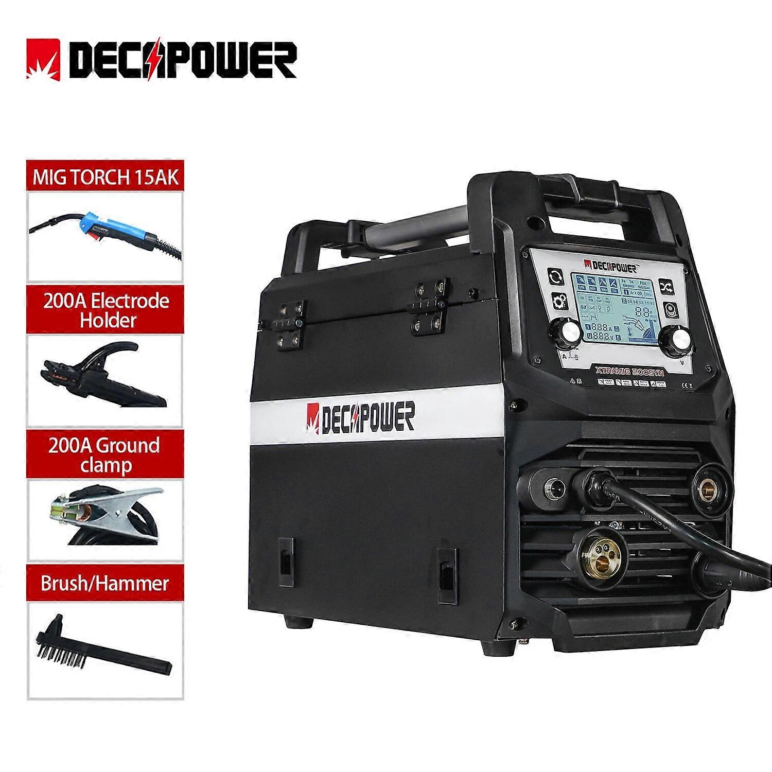 Decapower XTRAMIG Semi-automatic welding machine 3 in 1 MIG MAG Welder with MMA TIG Gas Gasless MIG Welding