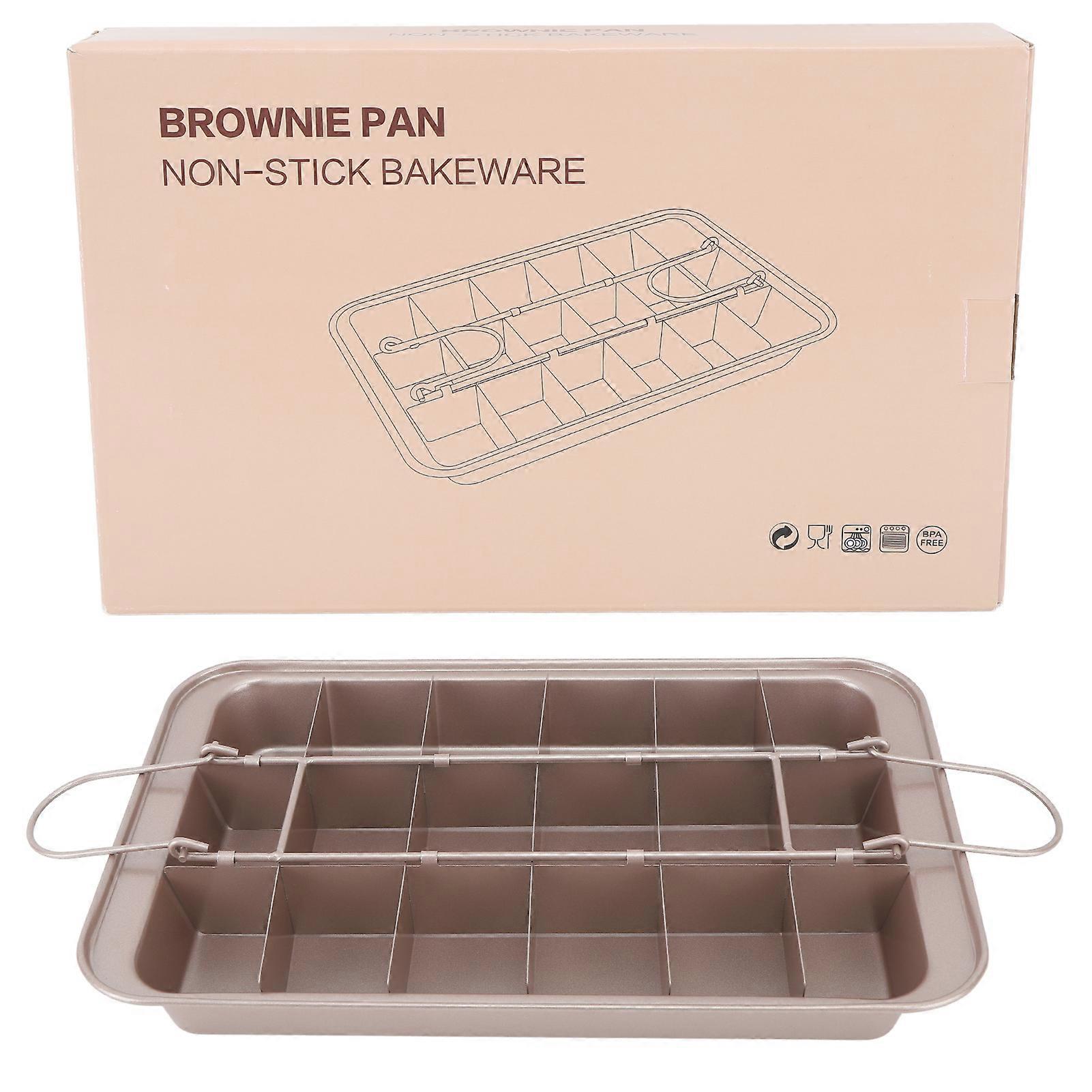 MARHYNCHUS Brownie Baking Tray Sticky Proof Stainless Steel Thickened Solid Base Square Cupcake Bread Baking Mold