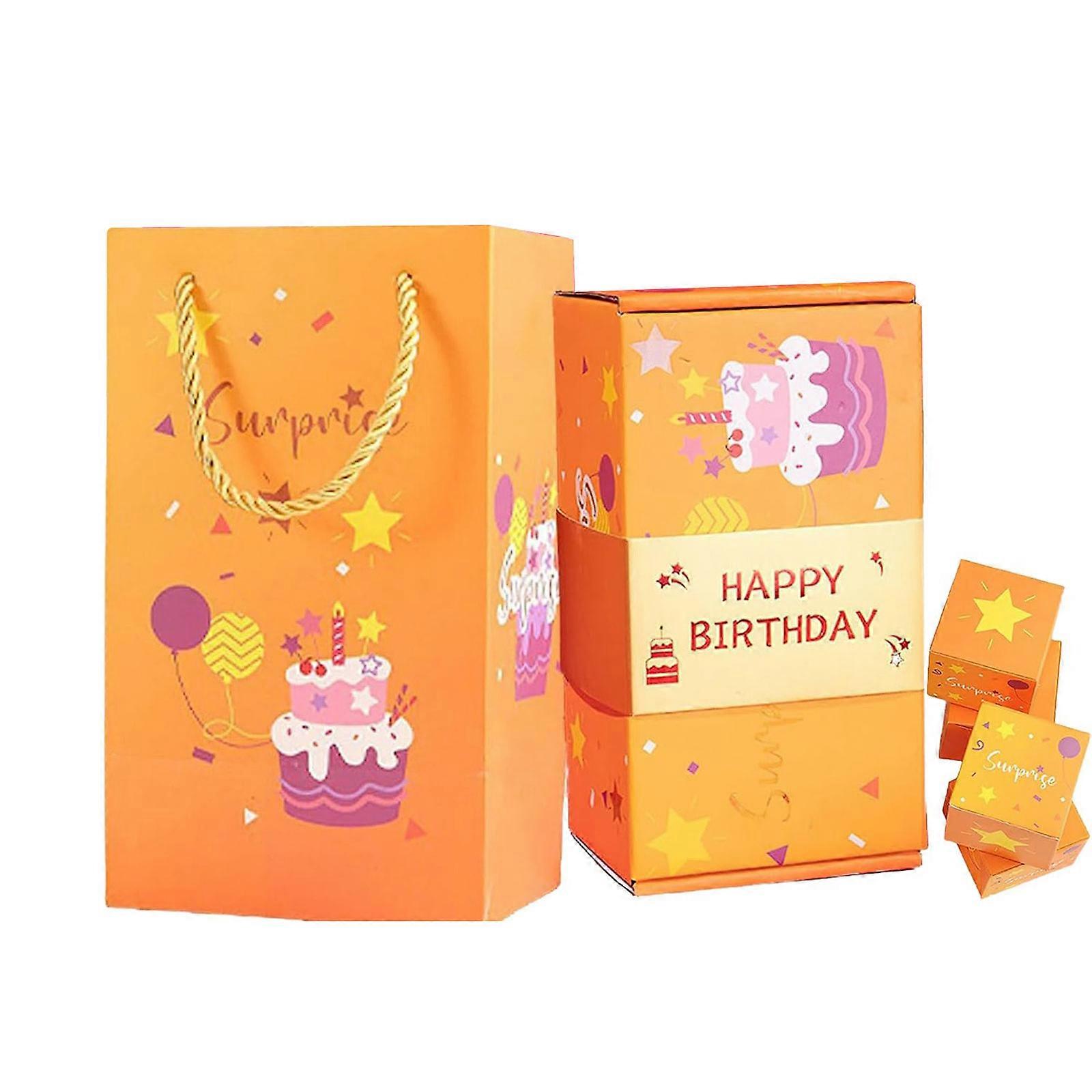 Caja de regalo sorpresa de rebote, cajas emergentes a granel, caja de regalo plegable de tarjeta de rebote