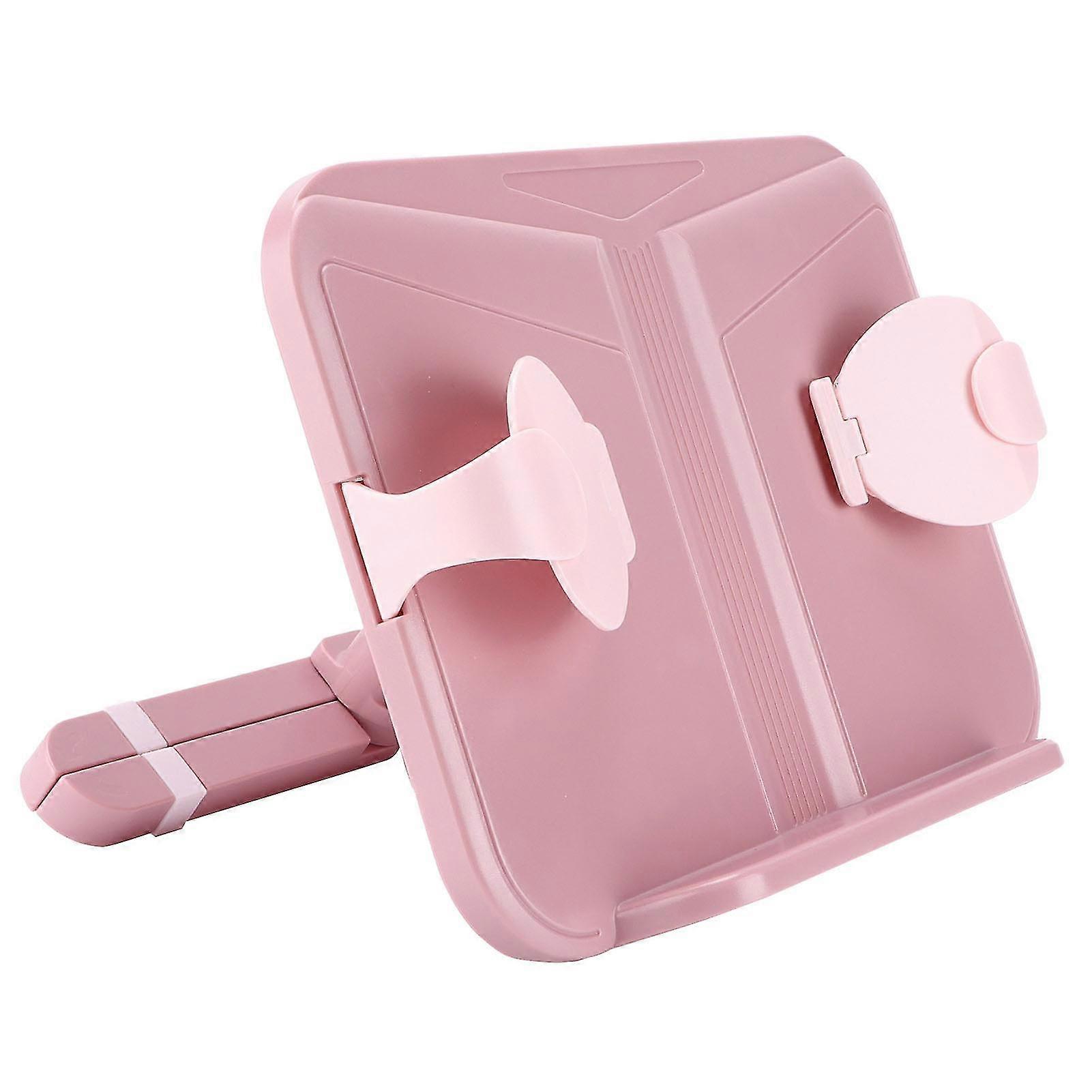 Multifunctional Portable Book Stand - Mprince Retractable Large Panel Book Holder for Reading (Light Pink)