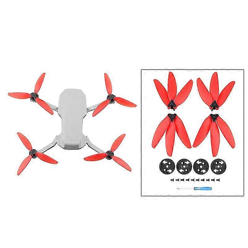 Three-blade Propeller For Mini Mini 2 Drone Props Blade Replacement Wing Fans For Mini 2, Red