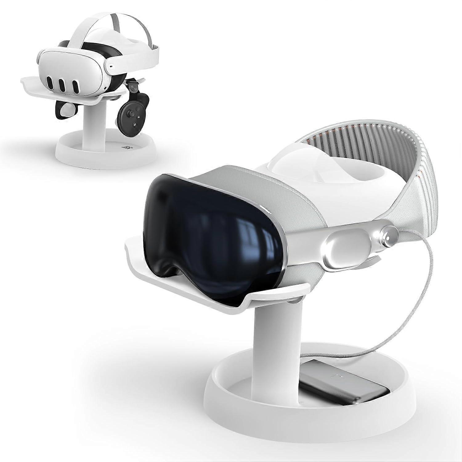 Stand Holder Compatible with Quest 3/Quest 2/Pico 4/Vision Pro/for PSVR 2 - Universal VR Headset Display Dock, Stable Bracket Storage Round Base, Moun