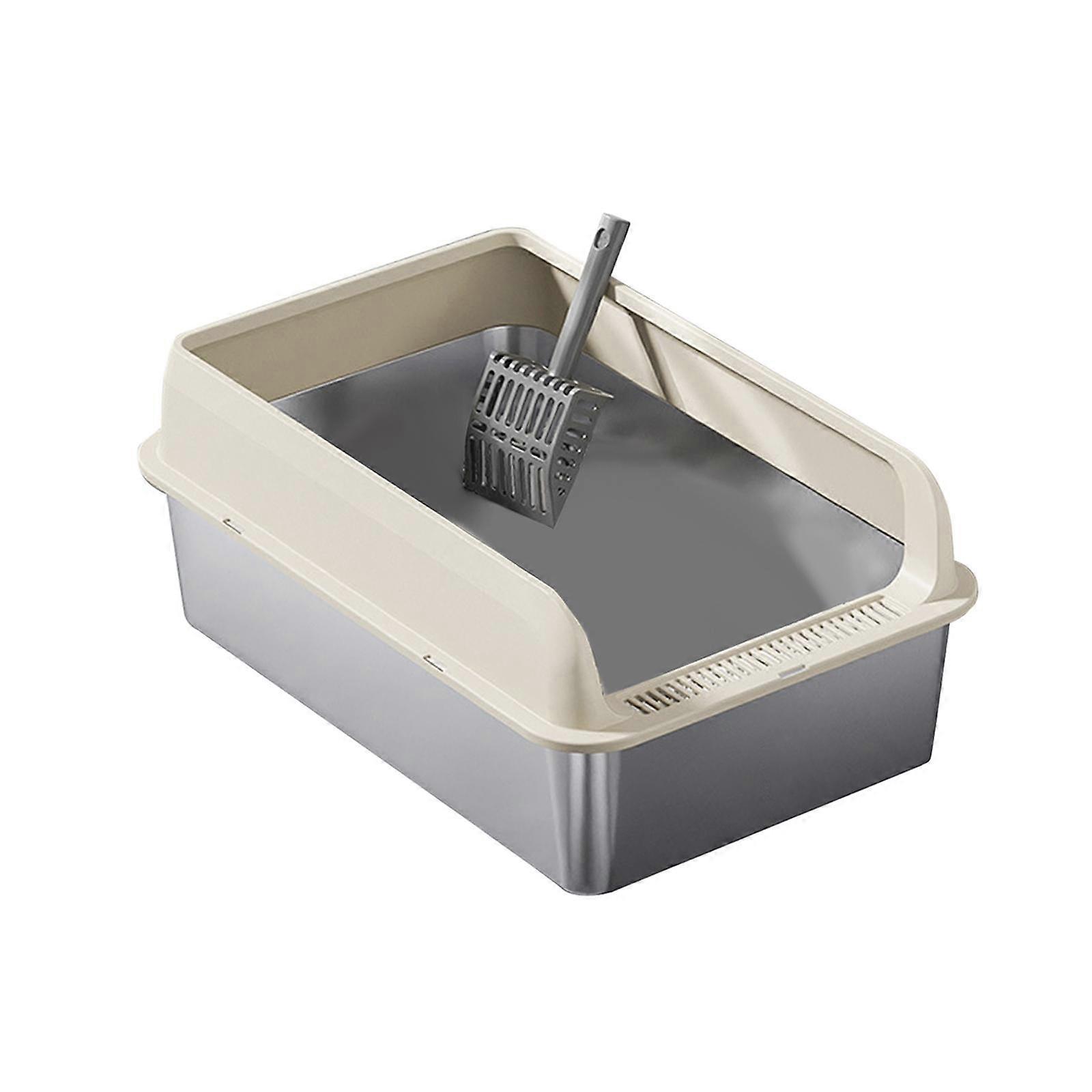 Cat Litter Easy to Clean Anti for Small and Large Cats Cat Toilet Khaki and L