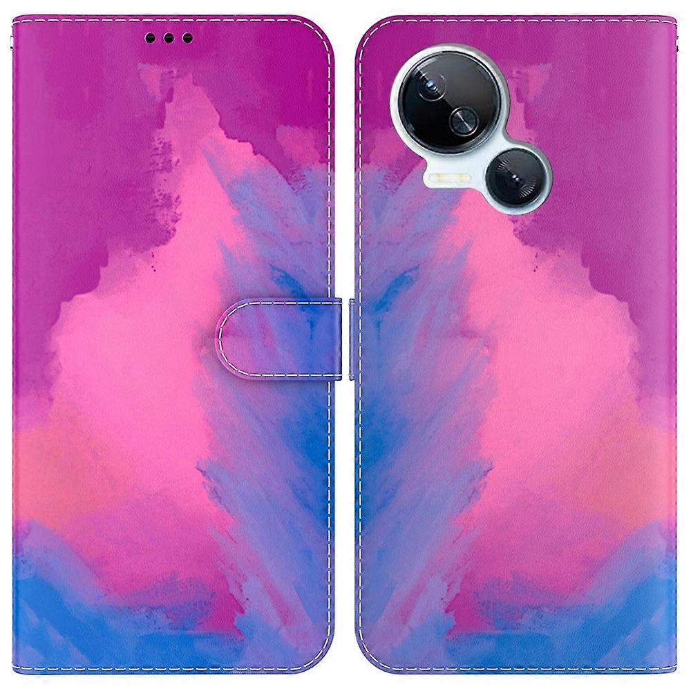 Watercolor Pattern PU Case For Tecno Spark 10 5G