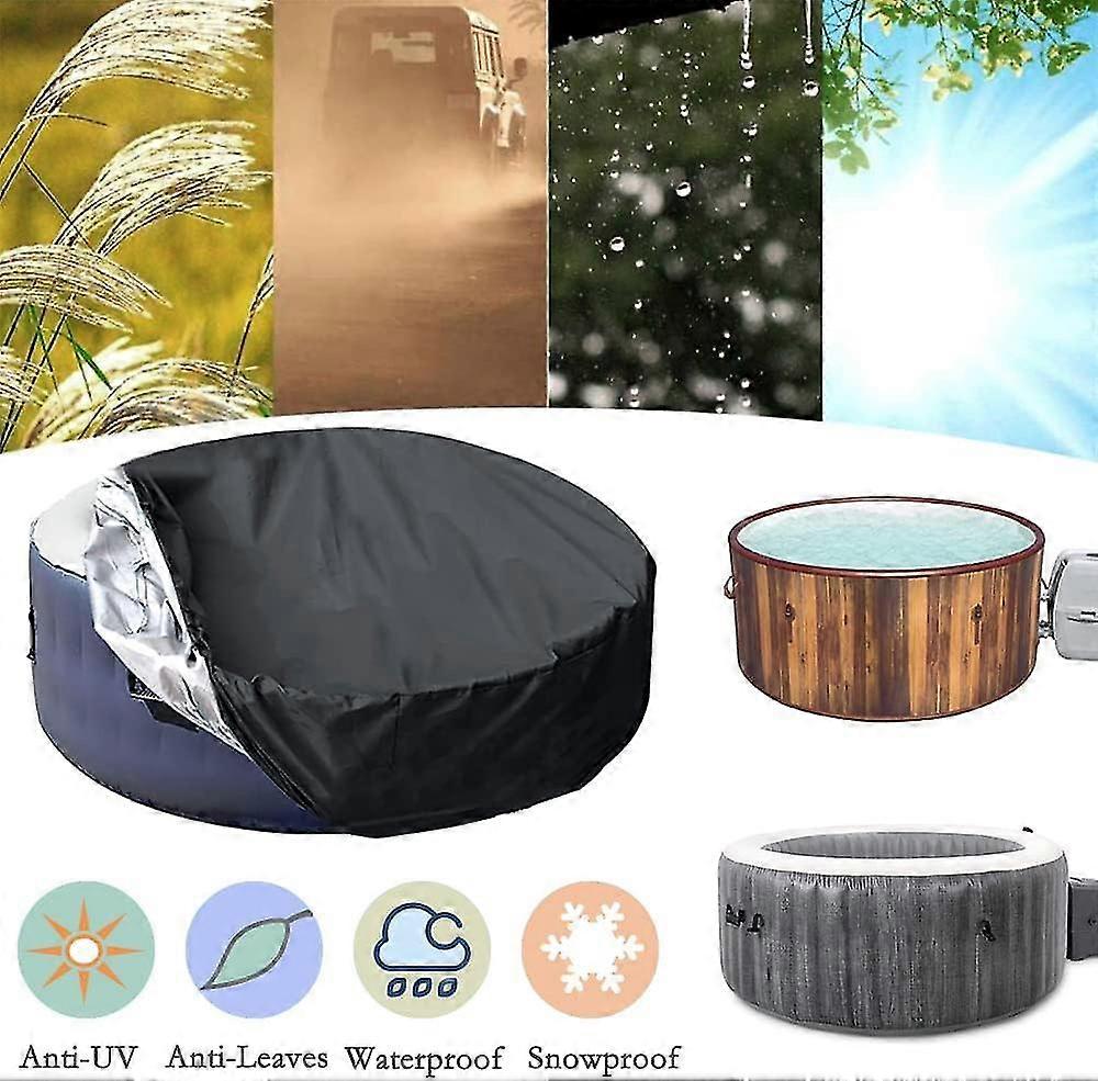 Hot Tub Cover Round Outdoor Waterproof Polyester Outdoor Spa Covers For ...