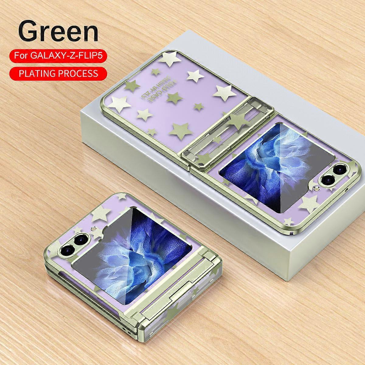 For Samsung Galaxy Z Flip6 Clear Case with Hinge Protection Shiny Plated Finish Shockproof Cover Non SlipFull Protection Phone Case Cover for Samsung