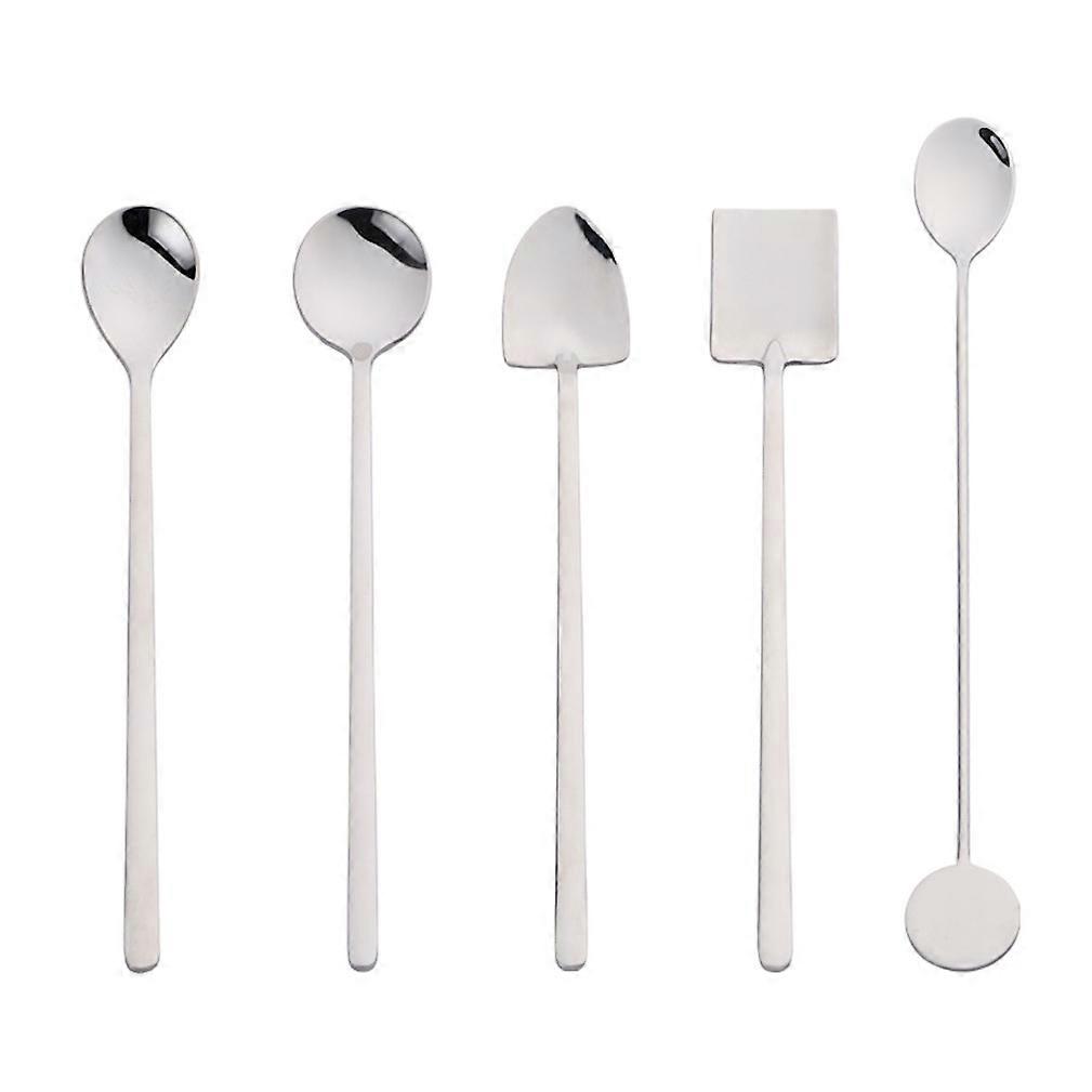 5pcs Cutlery Set Tableware Tableware Cake Spoons Stainless Steel