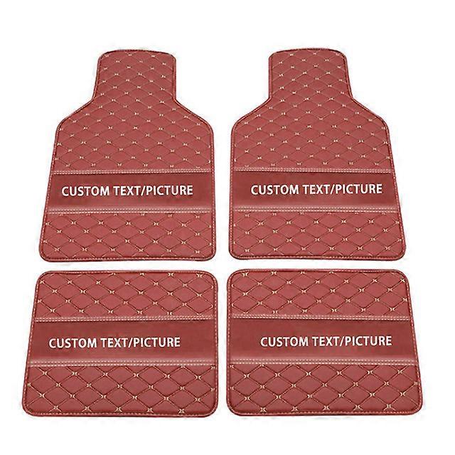 Orange Car Floor Mats Custom Name Text Color Automotive Carpet Universal Auto Rugs Car Accessories InteriorsMotor Vehicle Carpet & Upholstery