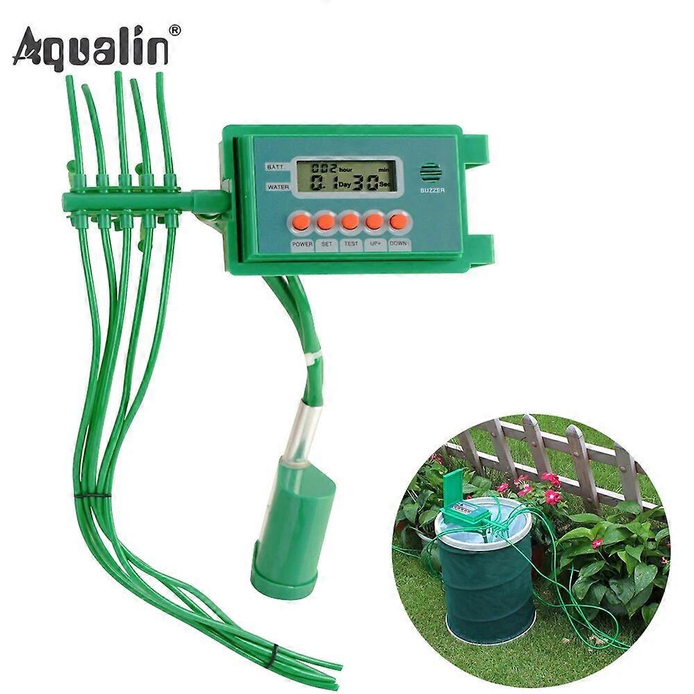 Water Timers Garden Automatic Pump Drip Irrigation Watering Kits System Sprinkler with Smart Water Timer Controller for Bonsai, Plant #22018A
