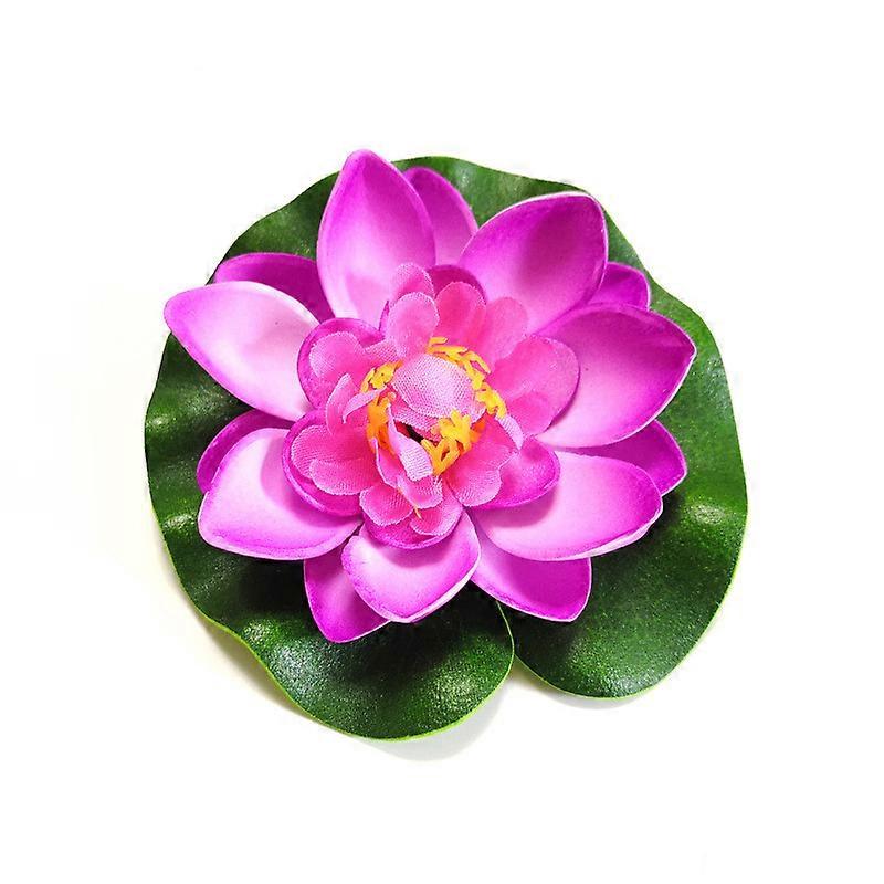 5 x 3.9inch Floating Flowers for Ponds,Artificial Foam Lotus Flowers Fake Floating Pond Plants Realistic Water Lily Pads Ornaments for Garden Pond, A