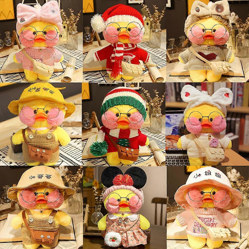 30cm Cute LaLafanfan Cafe Duck Plush Toy Kawaii LaLafanfan Duck Doll Soft Stuffed Animal Plush Birthday Gifts for KidsStuffed Animals