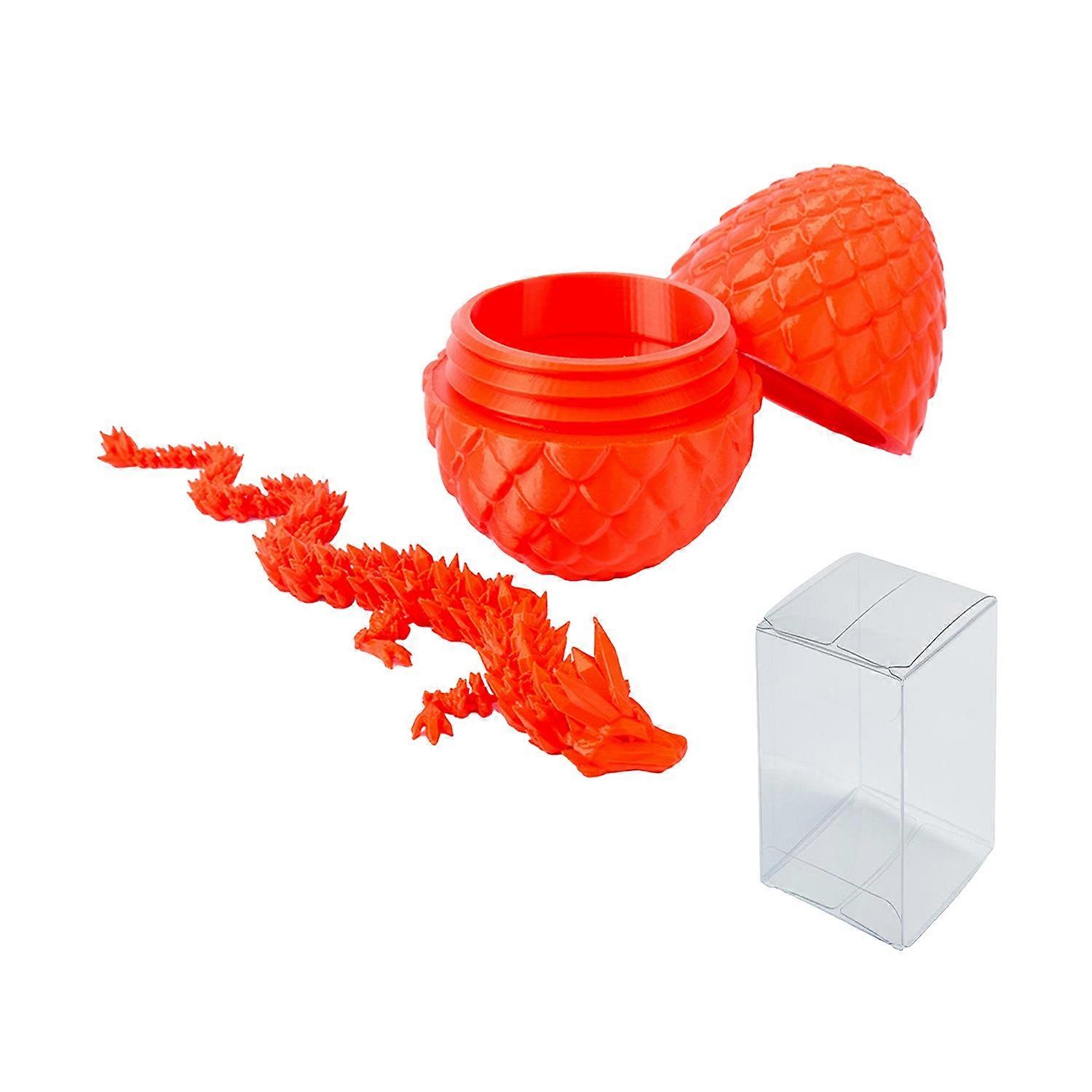 3D Printed Dragon Egg Figurine Movable Joints Loong Figure Model Fidget Toy Dragon Egg with