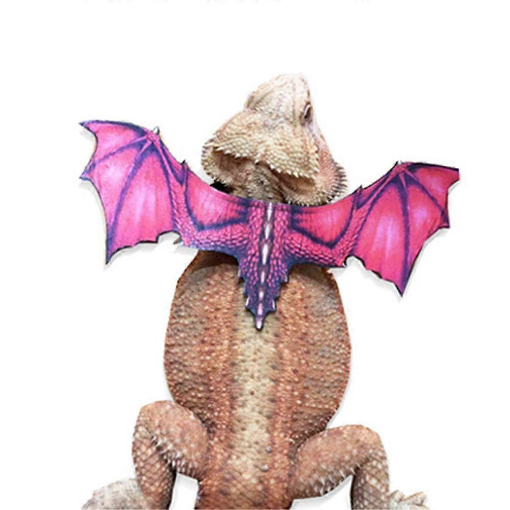 1Pcs Lizard Leash, Leather Wing Chest Strap For Climbing PetsRed