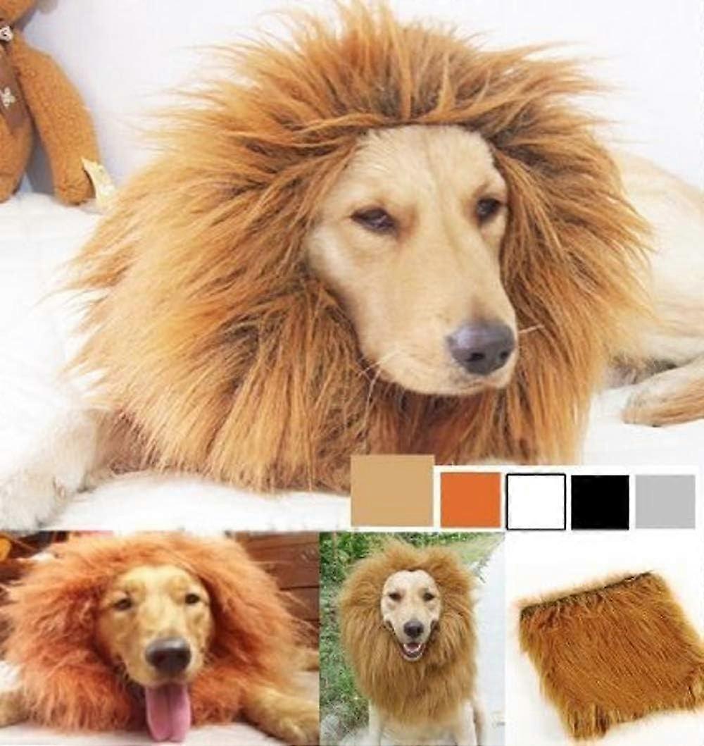 Large Pet Dog Cat Lion Wigs Mane Hair Festival Party Fancy Dress Clothes Costume